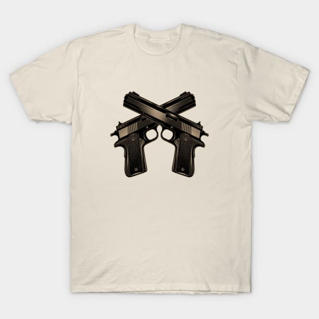 gun T-Shirt by HornArt